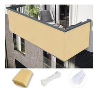 Paravento per balcone, 100 x 900 cm, protezione dal vento, protezione per la privacy, protezione contro la privacy, per ringhiere all'aperto, resistente alle intemperie, colore giallo