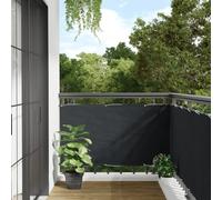 Paravento per Balcone in Tessuto Oxford, Schermatura Impermeabile e Antivento, Privacy Balcone Esterno con Occhielli e Corda, Telo Ombreggiante Esterno Antracite, 75 x 600 cm