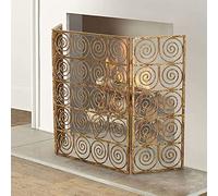 Paravento per camino, a 3 pannelli, resistente, in rete metallica, decorazione per caminetti, stufe e griglie