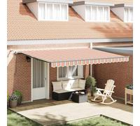 Paravento per il giardino, tenda da sole retrattile con tessuto multicolore, 450 x 300 cm, per giardino, terrazza e gazebo