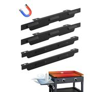 Paravento per piastra Black-Stone da 91,4 cm, in acciaio inox, parabrezza magnetico, protezione contro la fiamma Pro-tect per mantenere il calore, compatibile con cappottina e ripiano laterale