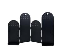 Paravento pieghevole corto, paraventi bifacciali a 4 pannelli, divisorio pieghevole in legno, for scuola, casa, asilo, ufficio(Black)