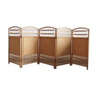 Paravento pieghevole la protezione della privacy, Paravento divisorio pieghevole 4/5/6 pannelli 15,74x31,49 pollici Giallo Bianco(Yellow,31.49 x 15.74inin-5 Pieces)