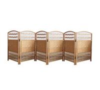 Paravento pieghevole la protezione della privacy, Schermo Privacy Divisorio 60x30 cm Giallo Bianco 4/5/6 Pz(Yellow,23.62 x 11.81in-6 Pieces)