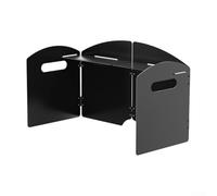 Paravento pieghevole per stufa per campeggio all'aperto con ferro in lega di zinco e funzione antivento per una maggiore stabilità di cottura durante le escursioni (quattro volte)