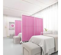 Paravento pieghevole per uso medico su ruote, altezza 1,8 m, 4 pannelli, design salvaspazio per cliniche e sale d'esame