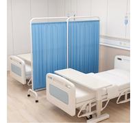 Paravento pieghevole per uso medico su ruote, altezza 1,8 m, 4 pannelli, design salvaspazio per cliniche e sale d'esame