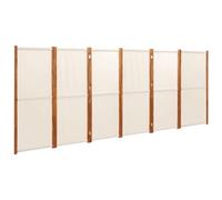 Paravento separato da 6 pezzi, 420 x 180 cm, autoportante, pieghevole, in legno e tessuto, come protezione dagli sguardi indiscreti, per soggiorno, camera da letto, ufficio, giardino