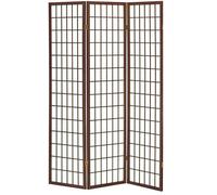 Paravento Separè 3 Pannelli 130,5x178cm in Legno Tosini Noce
