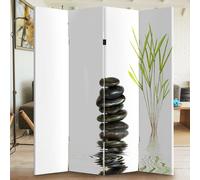 Paravento Separe 4 Pannelli Stampa Fronte Retro Pietre Relax ZEN 180x160cm