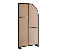 Paravento Separe divisorio Pannelli Rattan Short Screen Divider High 160CM, Privacy Partition for Doorway with Stable Base, Porch Room Separating for Shopping Malls/Terrace/Bedroom/Balcony(D)