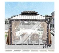 Paravento trasparente con occhielli per protezione dalla neve, copertura personalizzabile per gazebo, veranda, terrazza, impermeabile, 3,5 x 5 m