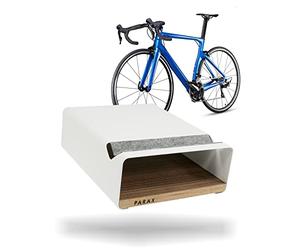 PARAX Supporto da parete per bicicletta - Supporto per bici - Portabici da muro - Deposito biciclette in alluminio e legno - Portabiciclette Noce - M