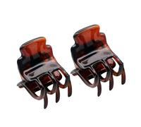 Parcelona Set di 2 fermagli per capelli in celluloide con guscio in celluloide lucida francese, molto piccolo, 1,9 cm, antiscivolo, resistenti, per acconciature da donna, a tenuta forte, prodotti in