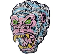 Parche bordado para planchar y coser con el emblema del gorila rugiente