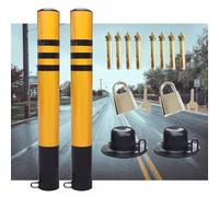 parcheggio, 1 2 4 pz Barriera di sicurezza for vialetti e marciapiedi/Paletto stradale, con viti e serrature, for parcheggi/strade(2 Pcs,8.9x75cm/5x29.5inch)