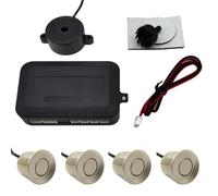 Parcheggio assistito Kit Sensore Parcheggio Auto 12V 22mm Universale Con 4 Cicalini Radar Retromarcia Allarme Sonoro Indicatori Sonde Sistemi Controllo Distanza Parcheggio(Champagne Yellow)