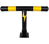 parcheggio, Barriera di parcheggio a forma di T, barriera di parcheggio pieghevole in acciaio, barriera di sicurezza con bloccaggio manuale, intercettatore di corsia(Black)