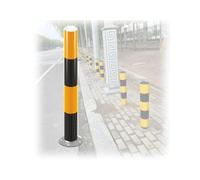 Parcheggio con dissuasore metallico,Delineatori riflettenti del traffico,per parcheggi privati, ingressi di hotel e protezione delle attrezzature(Yellow and black,2pcs)