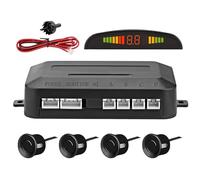 Parcheggio con sensore auto | radar di parcheggio inverso per auto con 4 sensori di parcheggio Rilevamento della distanza, promemoria cicalino di allarme LCD di backup inver