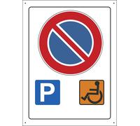 PARCHEGGIO DISABILI Divieto Di Sosta Cartello in Alluminio per Esterno Metallo R