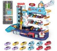 Parcheggio Edificio a Tre Piani E Ascensore Set Di Giocattoli Con Effetti Sonori