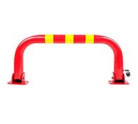 parcheggio, Paletto di parcheggio pieghevole a forma di U for parcheggio auto, palo di parcheggio for garage(Red,33x80cm)