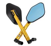 Parcheggio Specchietti Specchietto Retrovisore Laterale Per Moto Per Suzuki B-King GSF1250 GSF600 Gladius SFV650 SV650 SV1000 GSR600 Specchio A Campo Ampio(Oro)