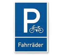 Parcheggio, stellplatz biciclette Schild (blu, 20 x 30 cm), pittogramma Bicicletta Parcheggio riservato, passo per biciclette - Pratico, parcheggio per Ciclista