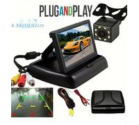 Parcheggio Video Assistito Monitor 4.3" + Telecamera 8 LED Retrocamera Auto