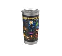 Parchi nazionali dopo Dark Mothman Bigfoot Vampire Camping Bicchiere termico in acciaio inox doppia parete