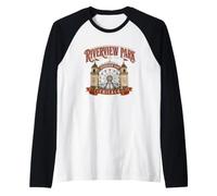 Parco divertimenti Riverview Chicago Illinois Nostalgia Maglia con Maniche Raglan