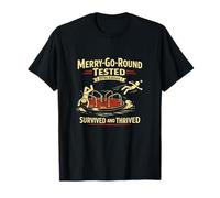 Parco Giochi Merry-Go-Round Survivor 70s Gen X Nostalgia Maglietta