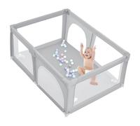 Parco giochi per bambini - Parco giochi extra large per i più piccoli, area giochi sicura per interni. Maglia traspirante sui lati, con 50 palline, facile da montare e riporre