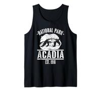 Parco Nazionale Acadia Escursionismo Campeggio Orso Art Maine Canotta