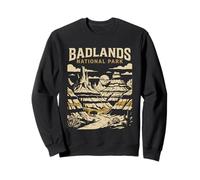 Parco Nazionale Badlands Vintage Retro Adventure Design Felpa