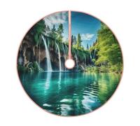 Parco nazionale dei laghi di Plitvice, gonna per albero di Natale, decorazione natalizia, ideale per Capodanno e altre celebrazioni annuali