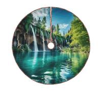 Parco nazionale dei laghi di Plitvice, gonna per albero di Natale, decorazione natalizia, ideale per Capodanno e altre celebrazioni annuali