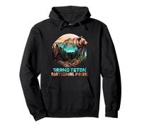 Parco nazionale del Grand Teton Alaska Grizzly Bear Escursione in montagna Felpa con Cappuccio