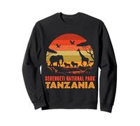 Parco Nazionale del Serengeti Tanzania Safari Animali Retro Felpa
