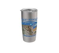 Parco nazionale delle montagne rocciose Colorado Design vintage Bicchiere termico in acciaio inox doppia parete