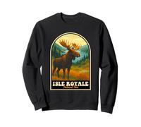 Parco nazionale dell'Isle Royale Design con alce selvatica Felpa