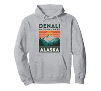 Parco Nazionale Denali Natura Monte Denali Retro Felpa con Cappuccio