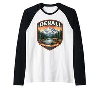 Parco Nazionale Denali Souvenir Memorabilia Visitatore Alaska Maglia con Maniche Raglan