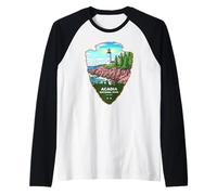 Parco Nazionale di Acadia Maine Freccia Maglia con Maniche Raglan