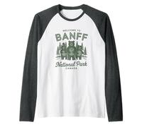Parco Nazionale di Banff - Canadian Wilderness & Bears Maglia con Maniche Raglan