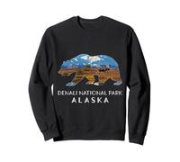 Parco nazionale di Denali Alaska Bear Scene con alce di montagna Felpa