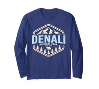 Parco Nazionale di Denali Montagne dell'Alaska | Retro Hiking Maglia a Manica