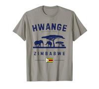 Parco Nazionale di Hwange Bandiera dello Zimbabwe Elefanti Safari Maglietta