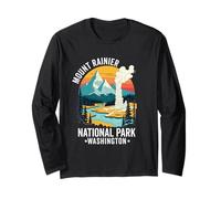 Parco Nazionale di Mount Rainier Washington Souvenir Uomo Donna Maglia a Manica